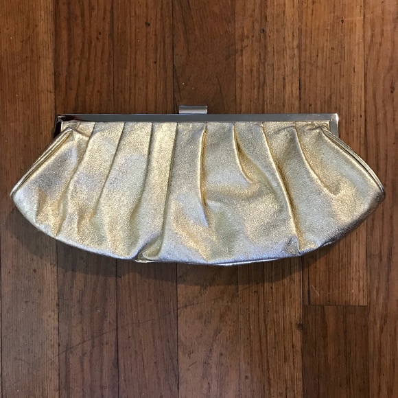 BCBGMaxAzria Handbags - BCBGMaxAzria gold clutch